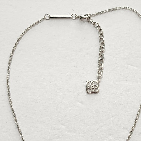 Kendra Scott Elisa necklace in silver with sparkly‎ white Iridescent Opal stone. - Picture 5 of 9